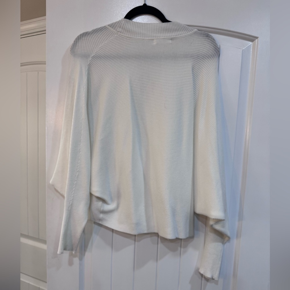 Mod Ref White Ribbed Crew Neck Sweater - Picture 4 of 4